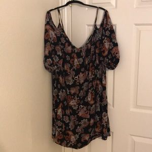 Plus size cold shoulder dress